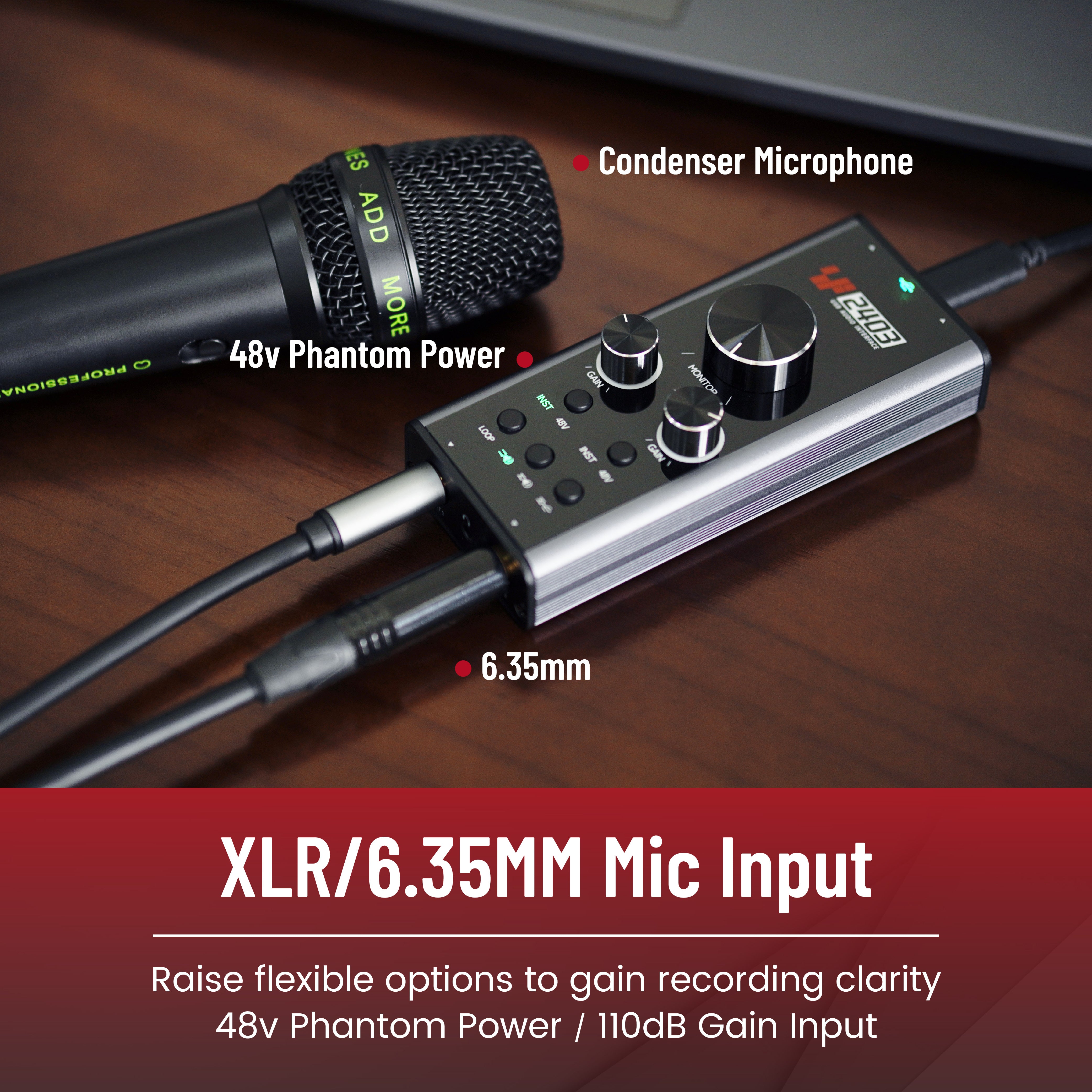 Portable Mini USB Audio Interface with 24bit 192Khz Sampling Rate SF24 ...