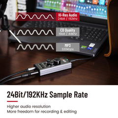 Portable Mini USB Audio Interface with 24bit 192Khz Sampling Rate SF2403