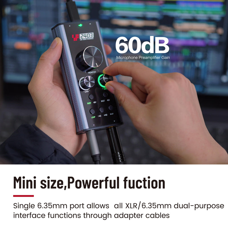 Portable Mini USB Audio Interface with 24bit 192Khz Sampling Rate SF2403