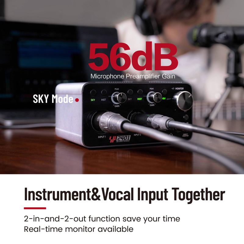 Digital Mixer Audio Interface with Studio-Quality Sound --SF2401 Like Focusrite