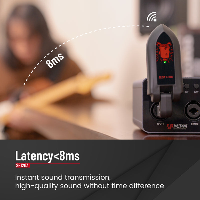 Simplefly Digital 2.4G  Wireless Guitar System Guitar Transmitter and Receiver SF1203